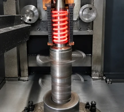 Image of precision induction annealing equipment for component heating by Induction Annealing Machine Manufacturers in India